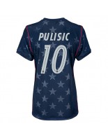 Spojené státy Christian Pulisic #10 Venkovní Dres pro Dámské MS 2026 Krátký Rukáv